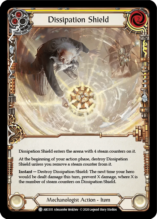Dissipation Shield (Yellow) — Arcane Rising - Unlimited — Flesh and Blood