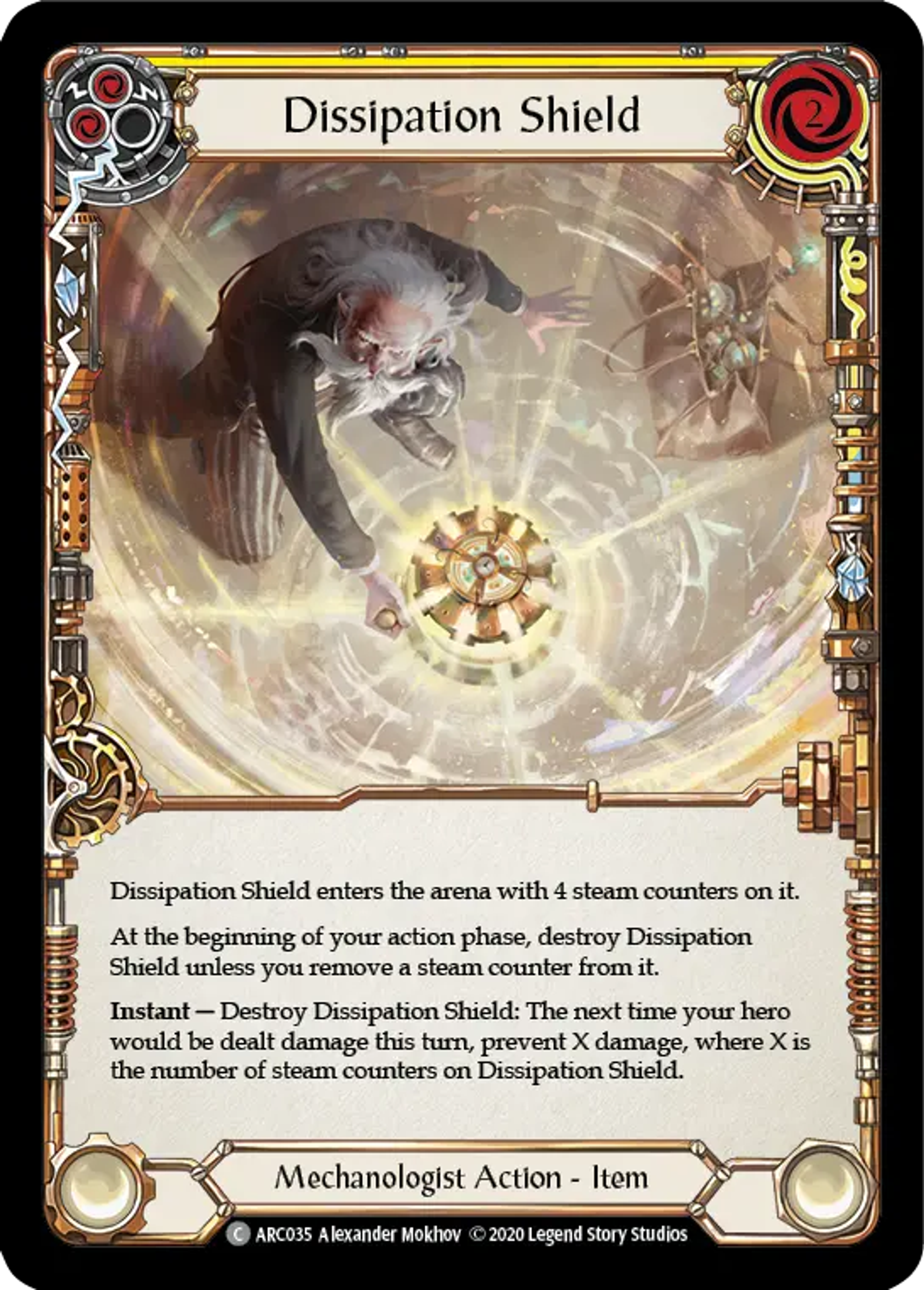 Dissipation Shield (Yellow) — Arcane Rising - Unlimited — Flesh and Blood