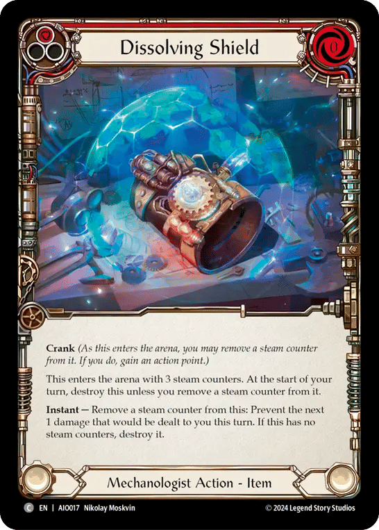 Dissolving Shield (Red) — Armory Deck - Dash I/O — Flesh and Blood