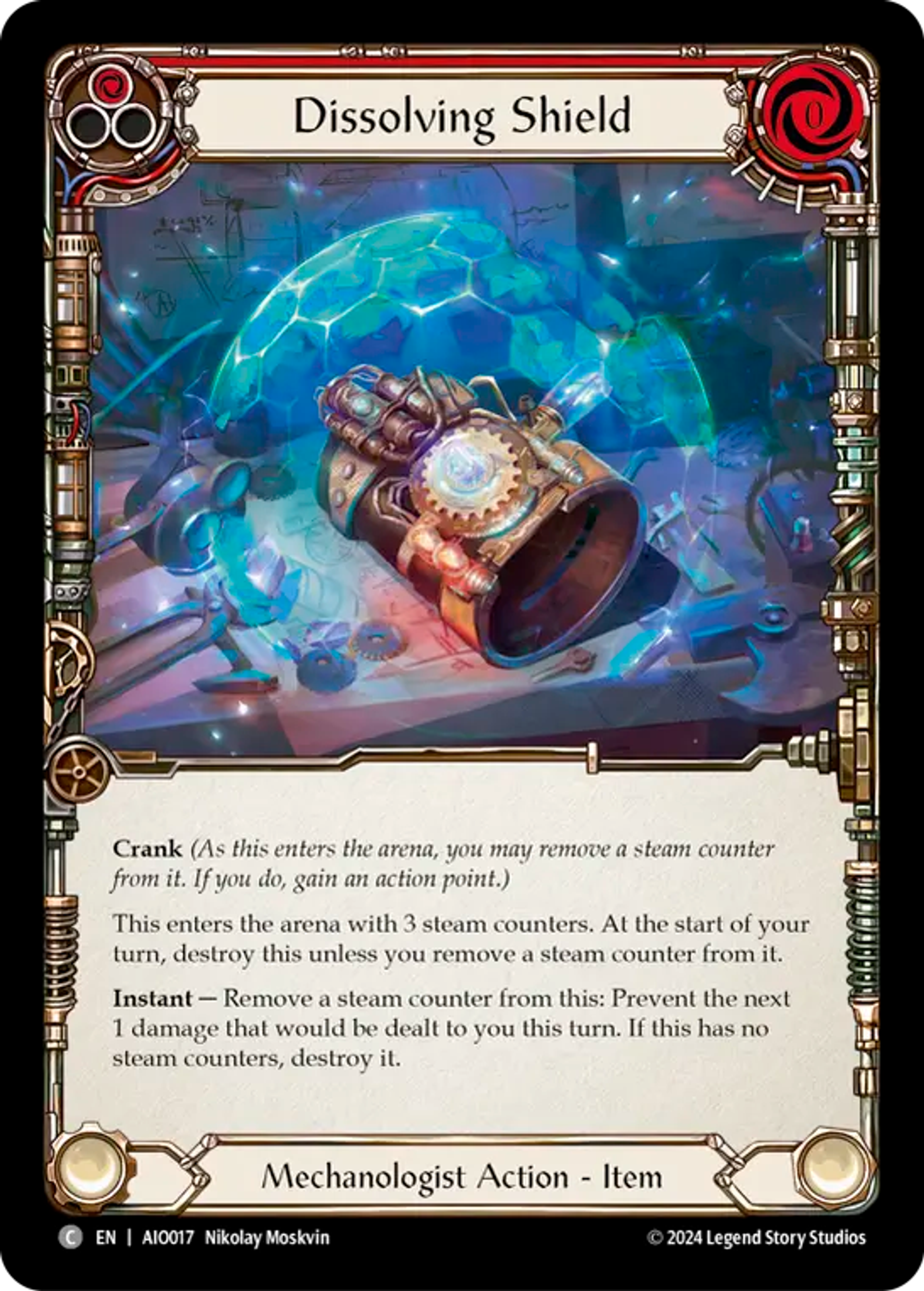 Dissolving Shield (Red) — Armory Deck - Dash I/O — Flesh and Blood