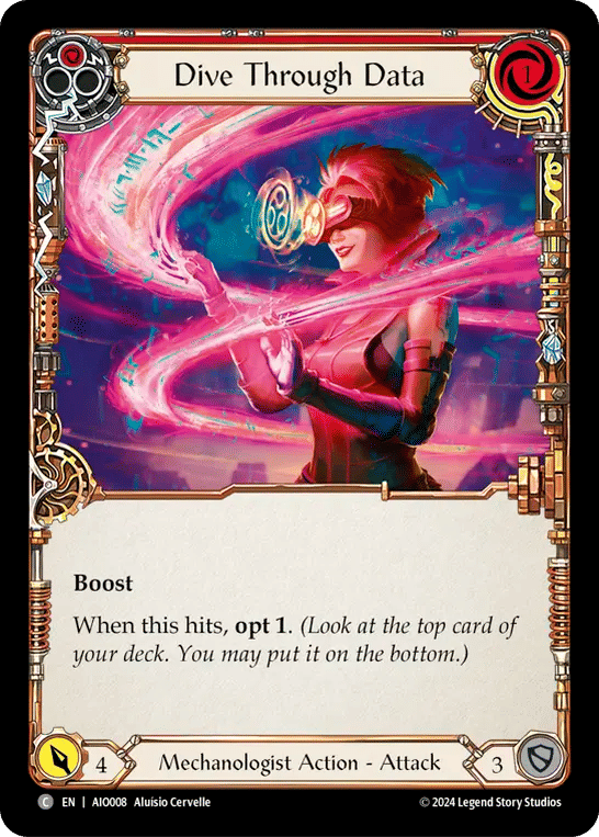 Dive Through Data (Red) — Armory Deck - Dash I/O — Flesh and Blood