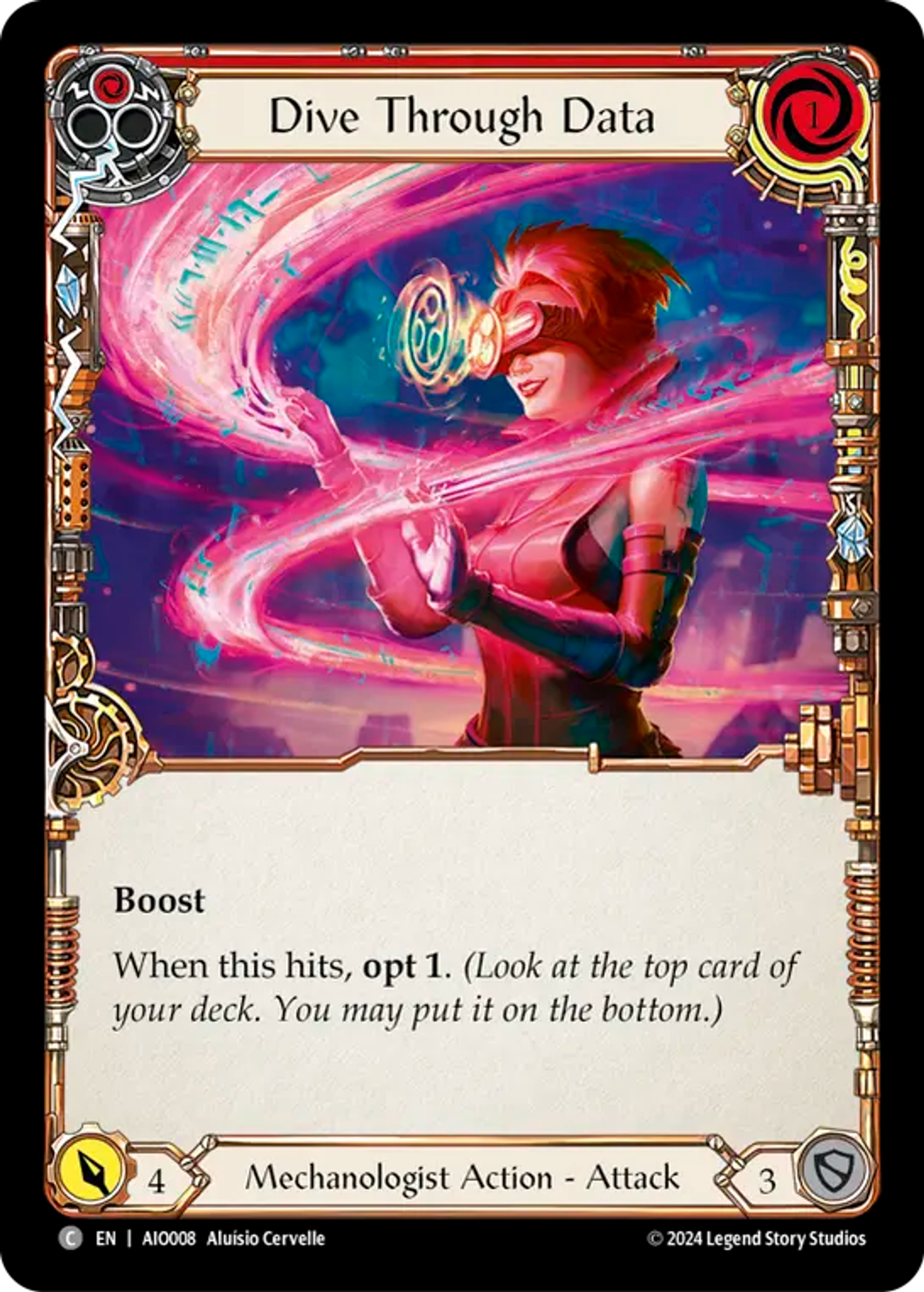 Dive Through Data (Red) — Armory Deck - Dash I/O — Flesh and Blood