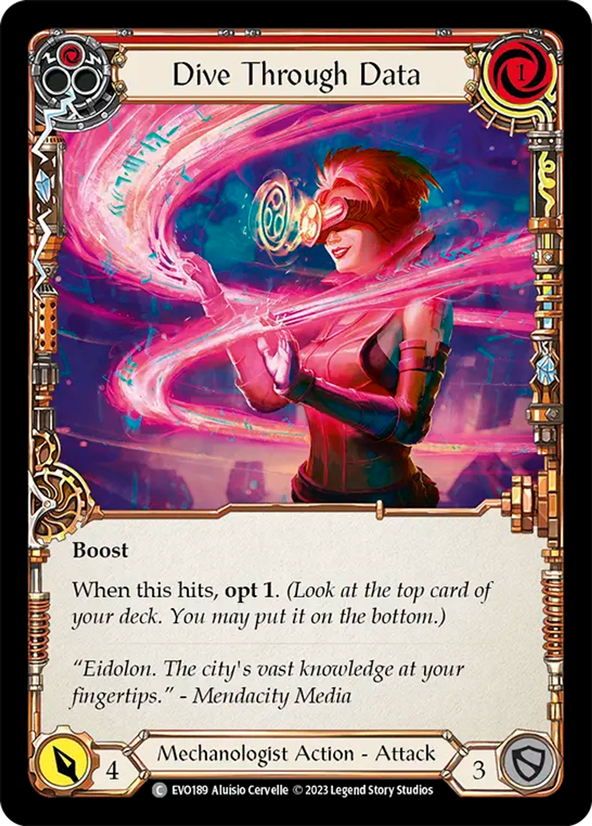 Dive Through Data (Red) — Bright Lights — Flesh and Blood