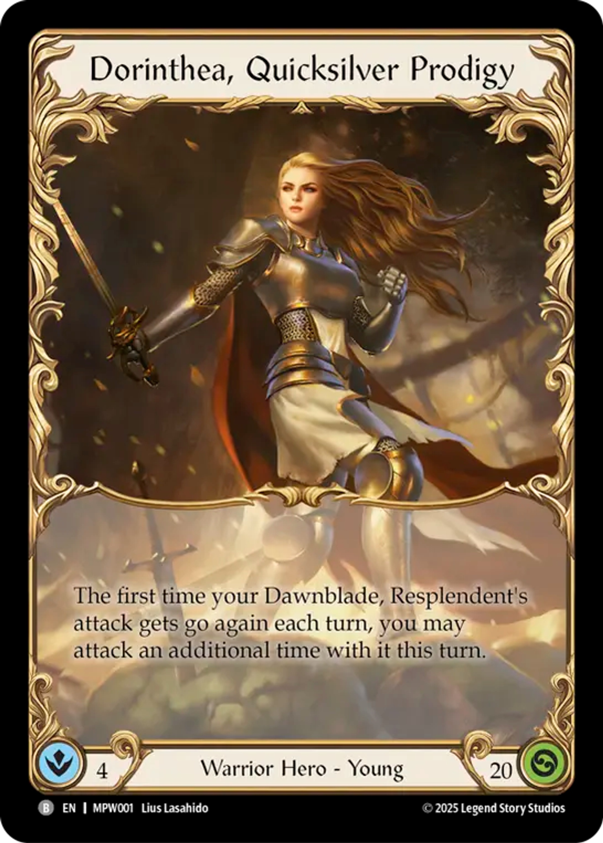 Dorinthea, Quicksilver Prodigy — Mastery Pack Warrior — Flesh and Blood