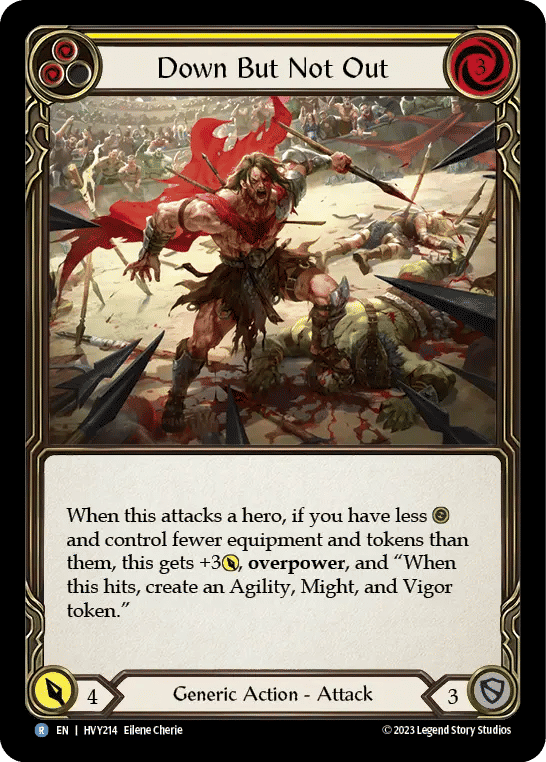 Down But Not Out (Yellow) — Heavy Hitters — Flesh and Blood