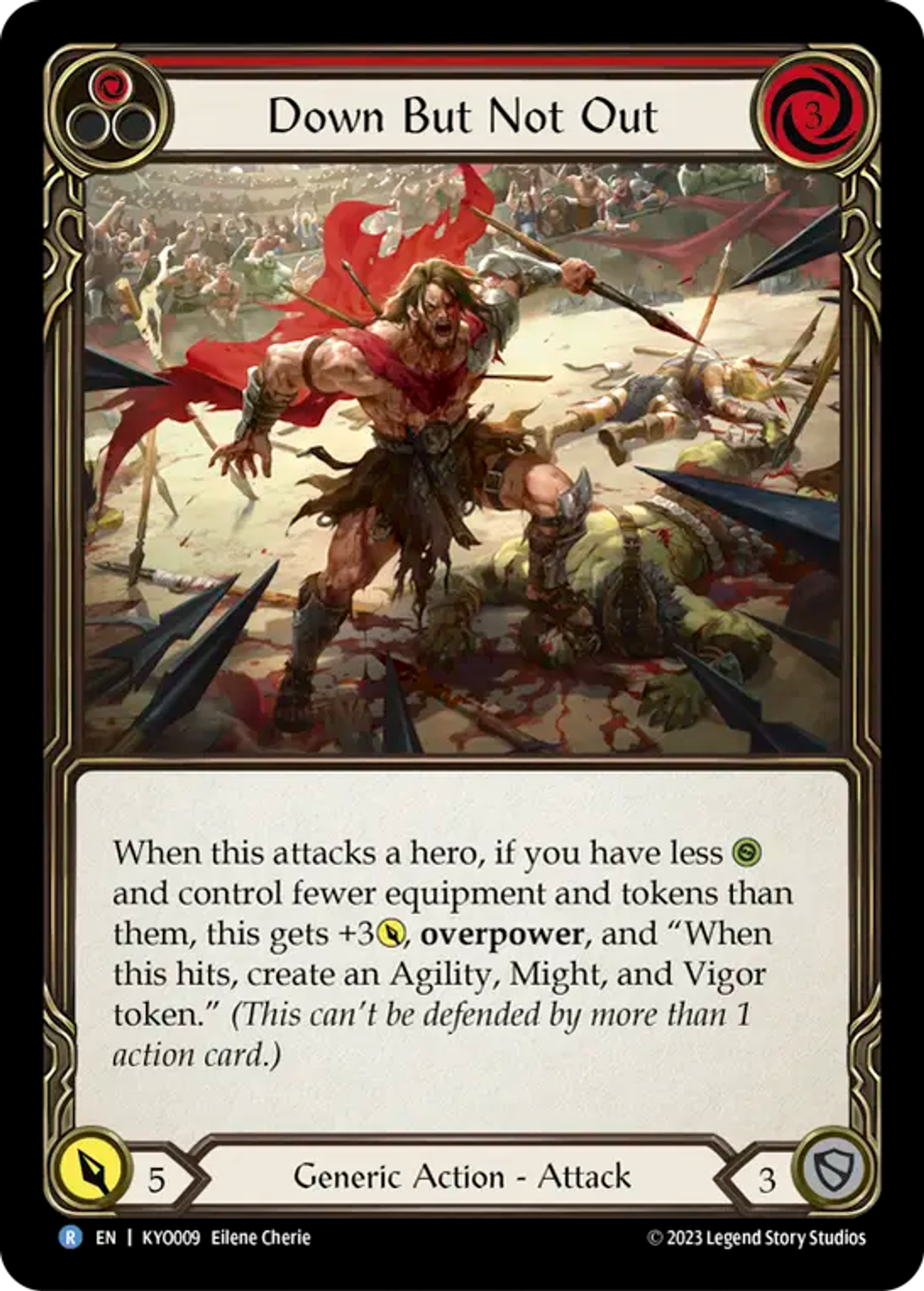 Down But Not Out (Red) — Kayo - Heavy Hitters Blitz Deck — Flesh and Blood