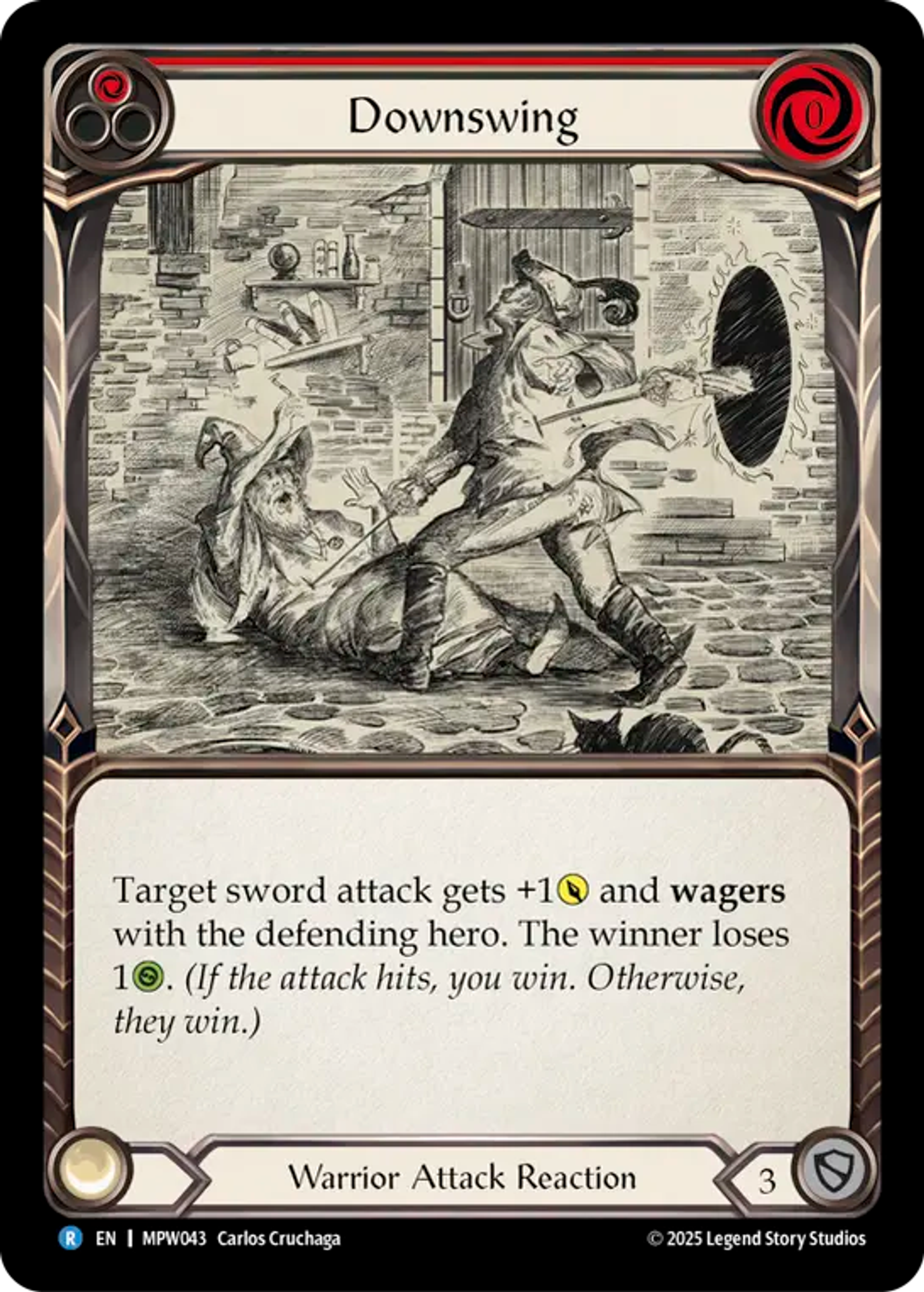 Downswing (Red) — Mastery Pack Warrior — Flesh and Blood