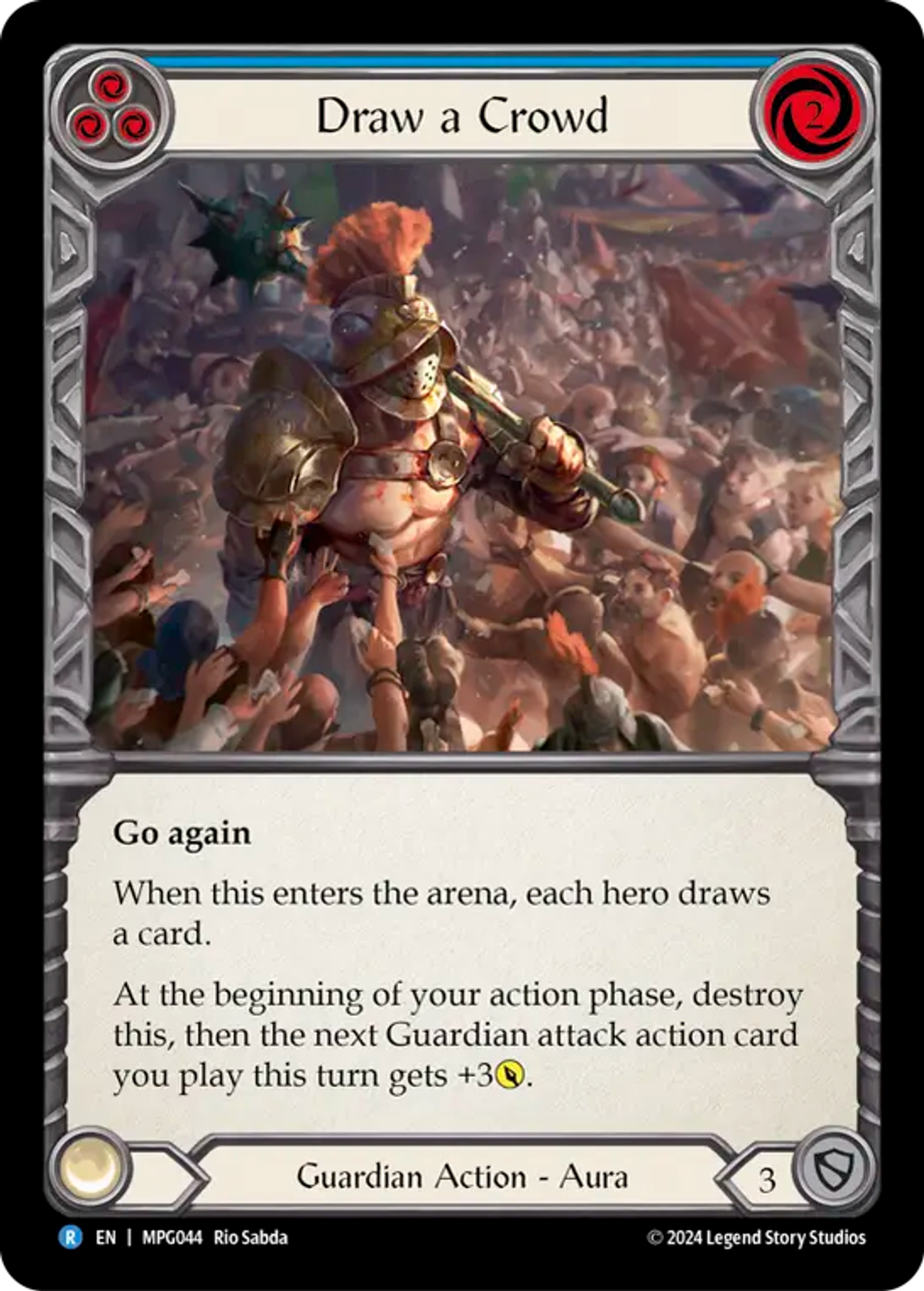 Draw a Crowd (Blue) — Mastery Pack Guardian — Flesh and Blood