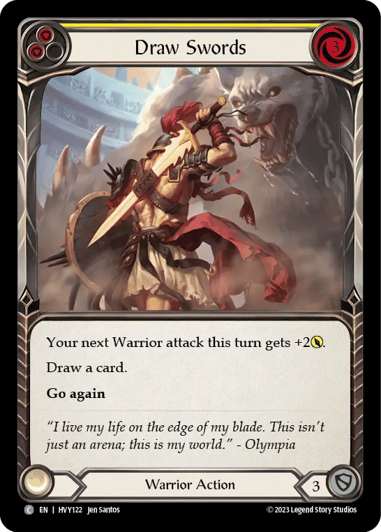 Draw Swords (Yellow) — Heavy Hitters — Flesh and Blood