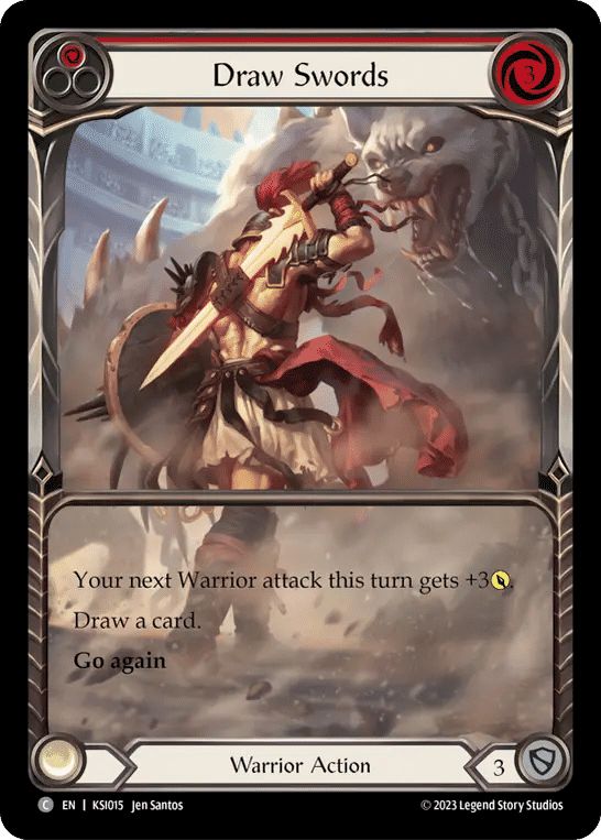 Draw Swords (Red) — Kassai - Heavy Hitters Blitz Deck — Flesh and Blood
