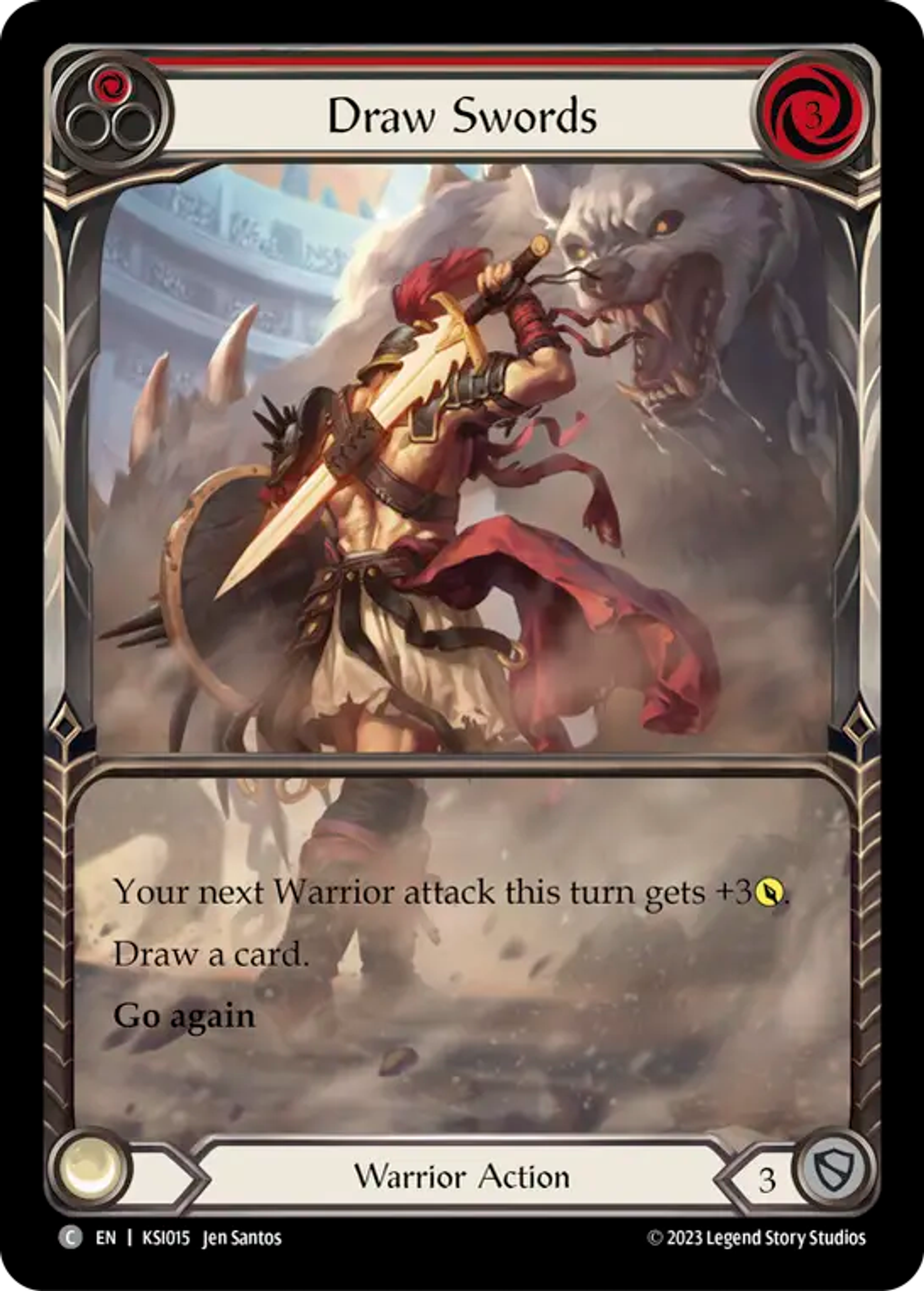 Draw Swords (Red) — Kassai - Heavy Hitters Blitz Deck — Flesh and Blood