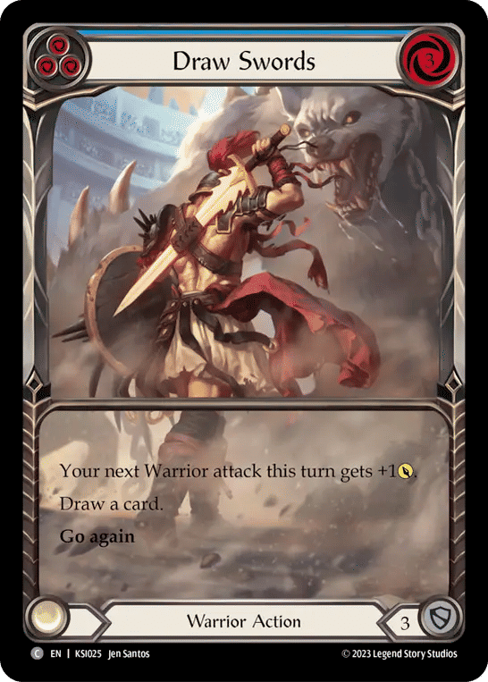 Draw Swords (Blue) — Kassai - Heavy Hitters Blitz Deck — Flesh and Blood