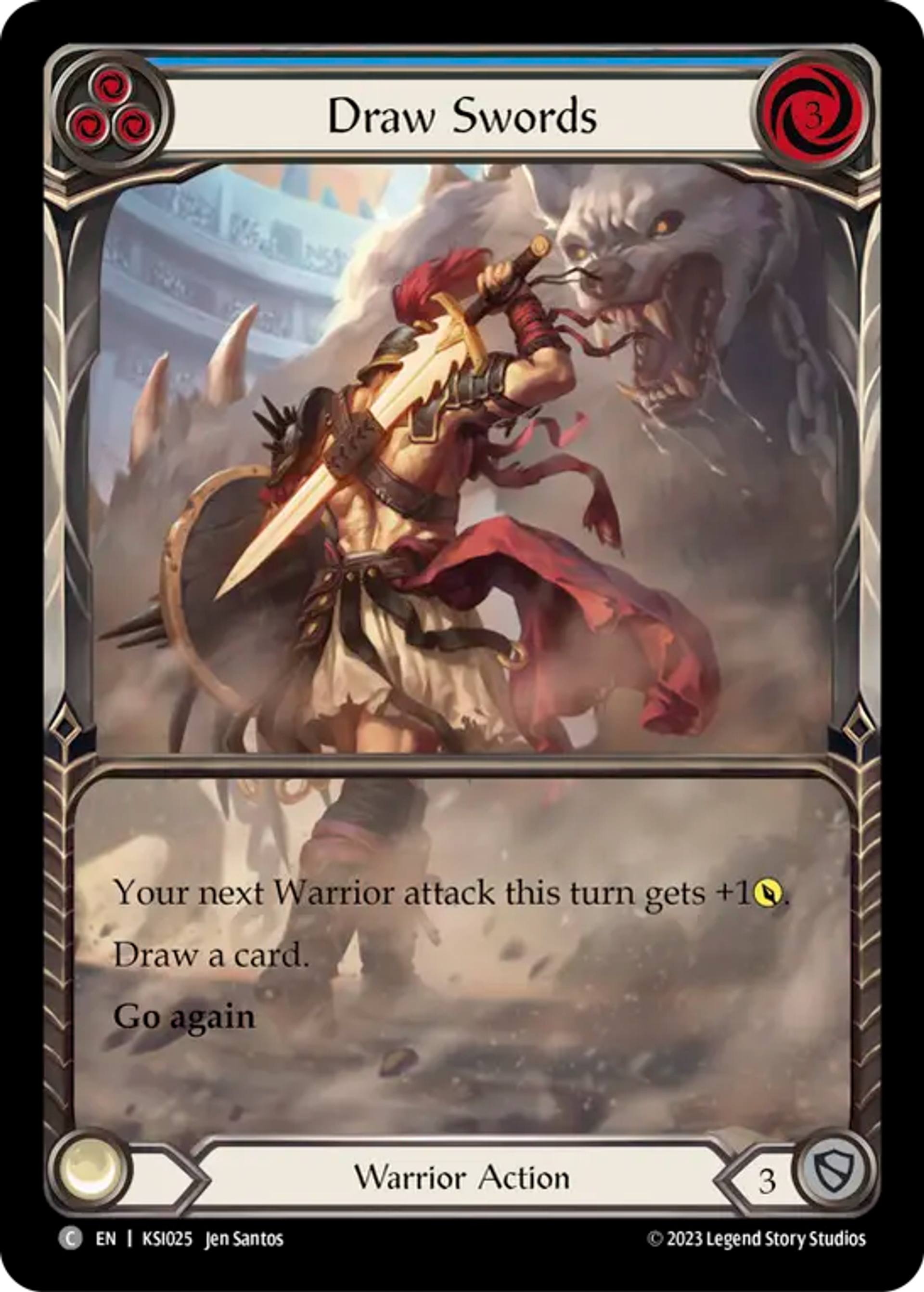 Draw Swords (Blue) — Kassai - Heavy Hitters Blitz Deck — Flesh and Blood
