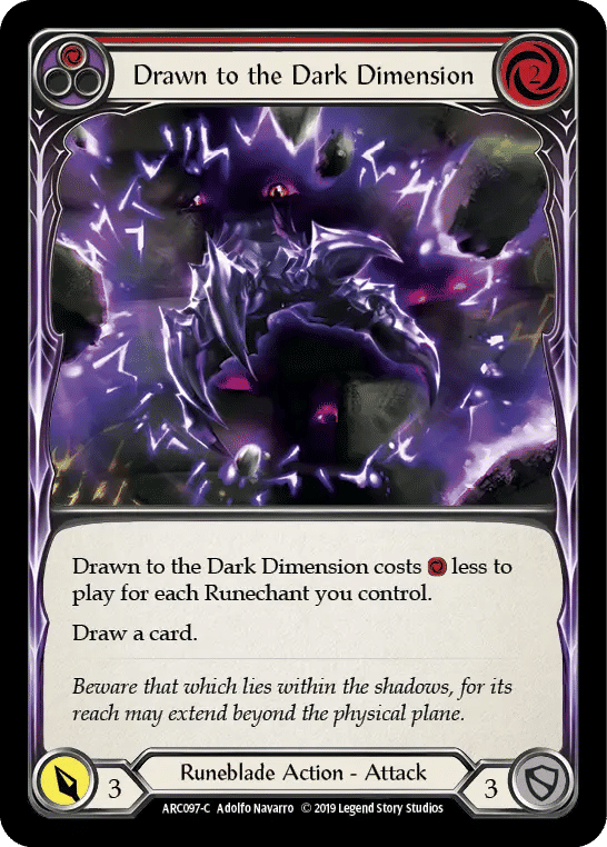 Drawn to the Dark Dimension (Red) — Arcane Rising — Flesh and Blood