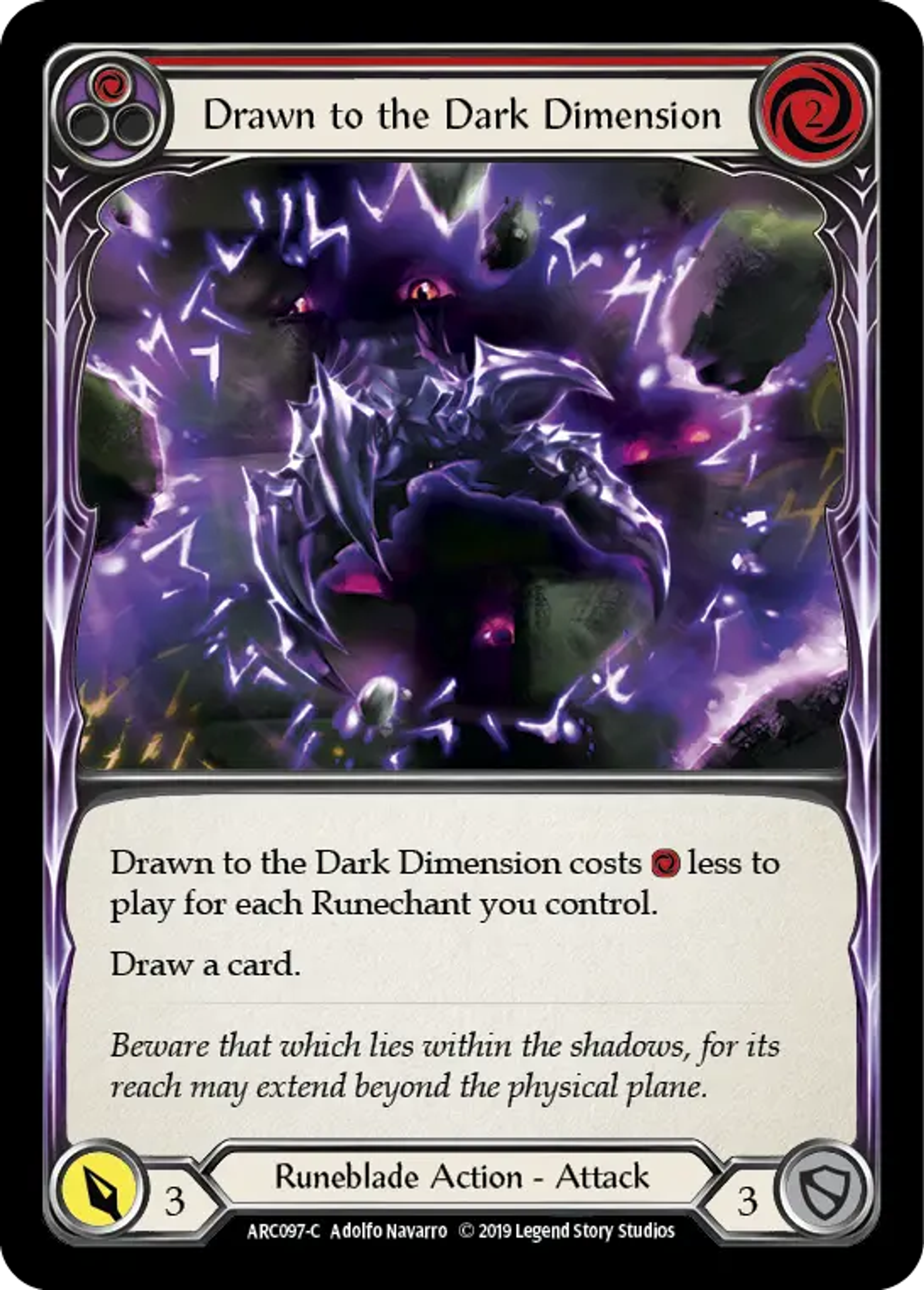 Drawn to the Dark Dimension (Red) — Arcane Rising — Flesh and Blood