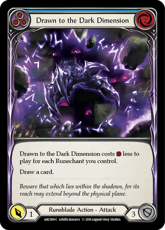 Drawn to the Dark Dimension (Blue) — Arcane Rising — Flesh and Blood