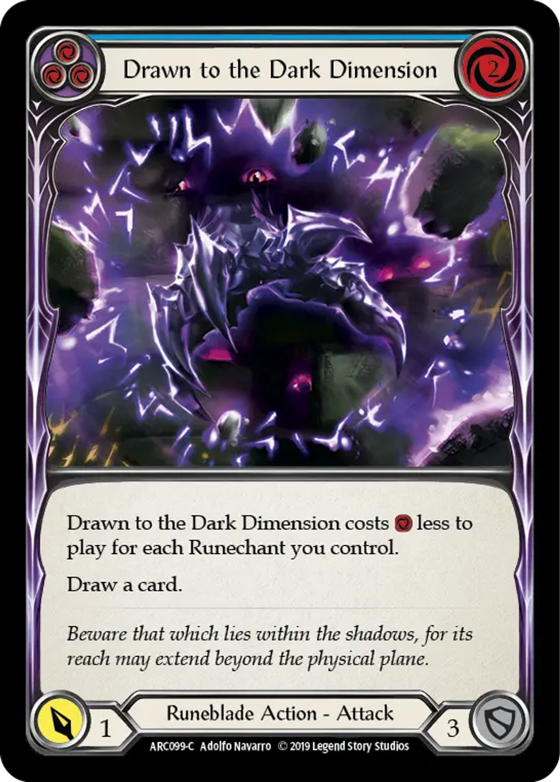 Drawn to the Dark Dimension (Blue) — Arcane Rising — Flesh and Blood