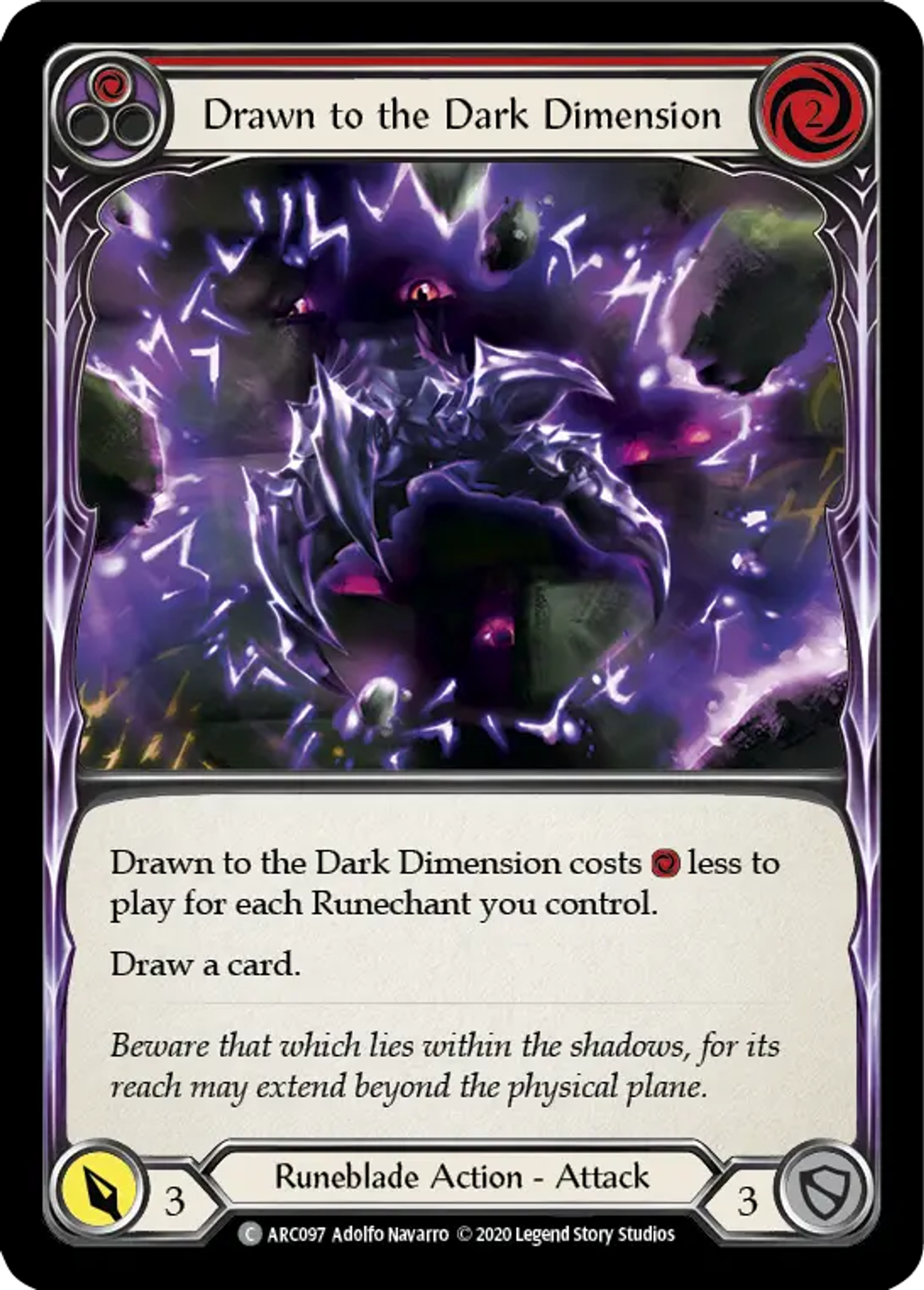 Drawn to the Dark Dimension (Red) — Arcane Rising - Unlimited — Flesh and Blood