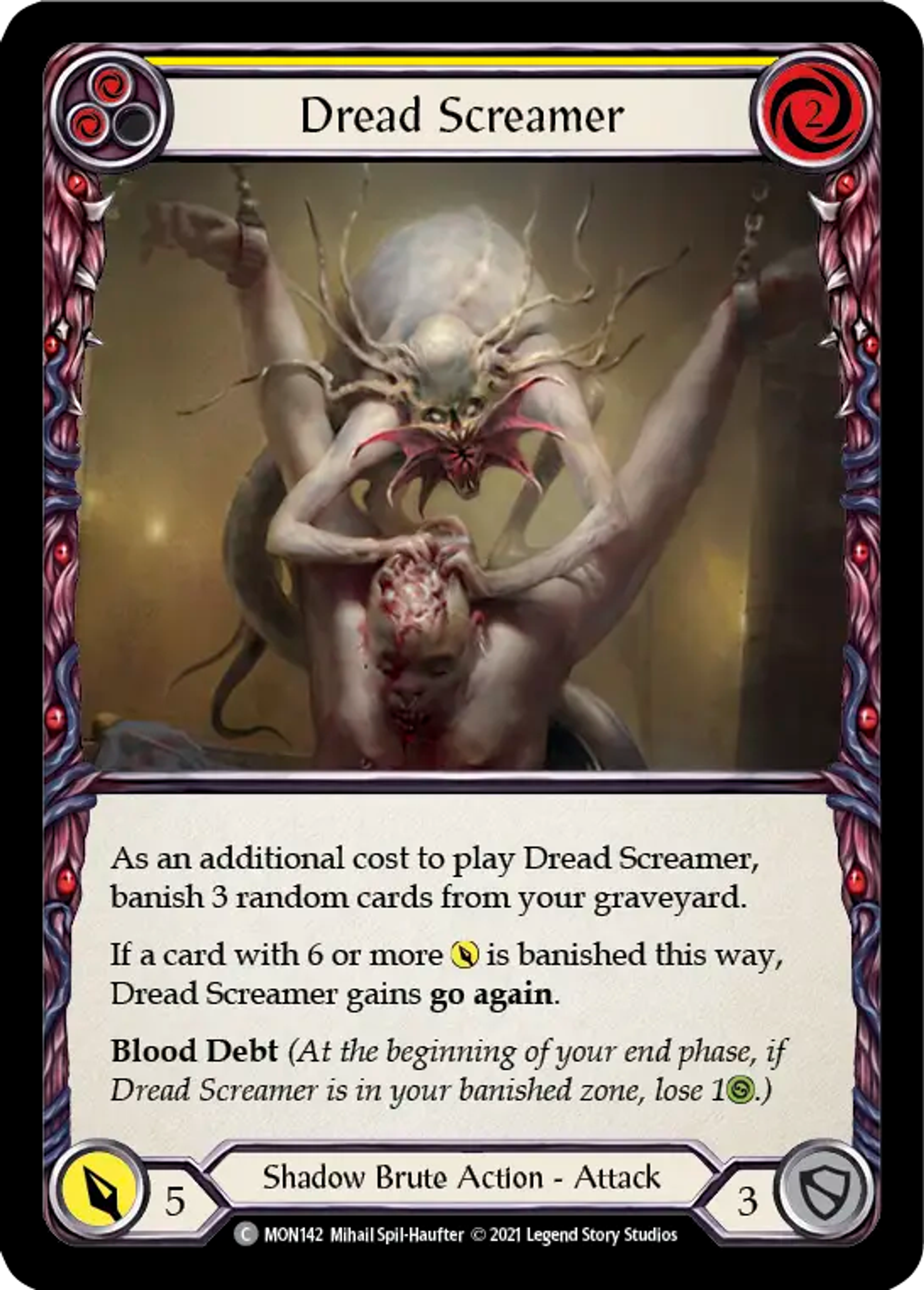 Dread Screamer (Yellow) — Monarch — Flesh and Blood