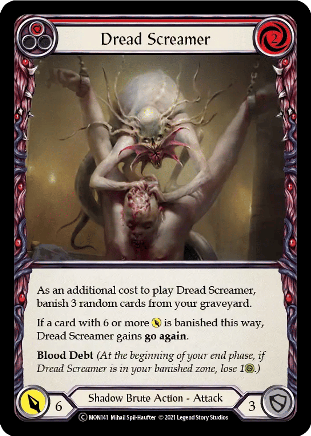 Dread Screamer (Red) from Monarch - Unlimited - Flesh and Blood