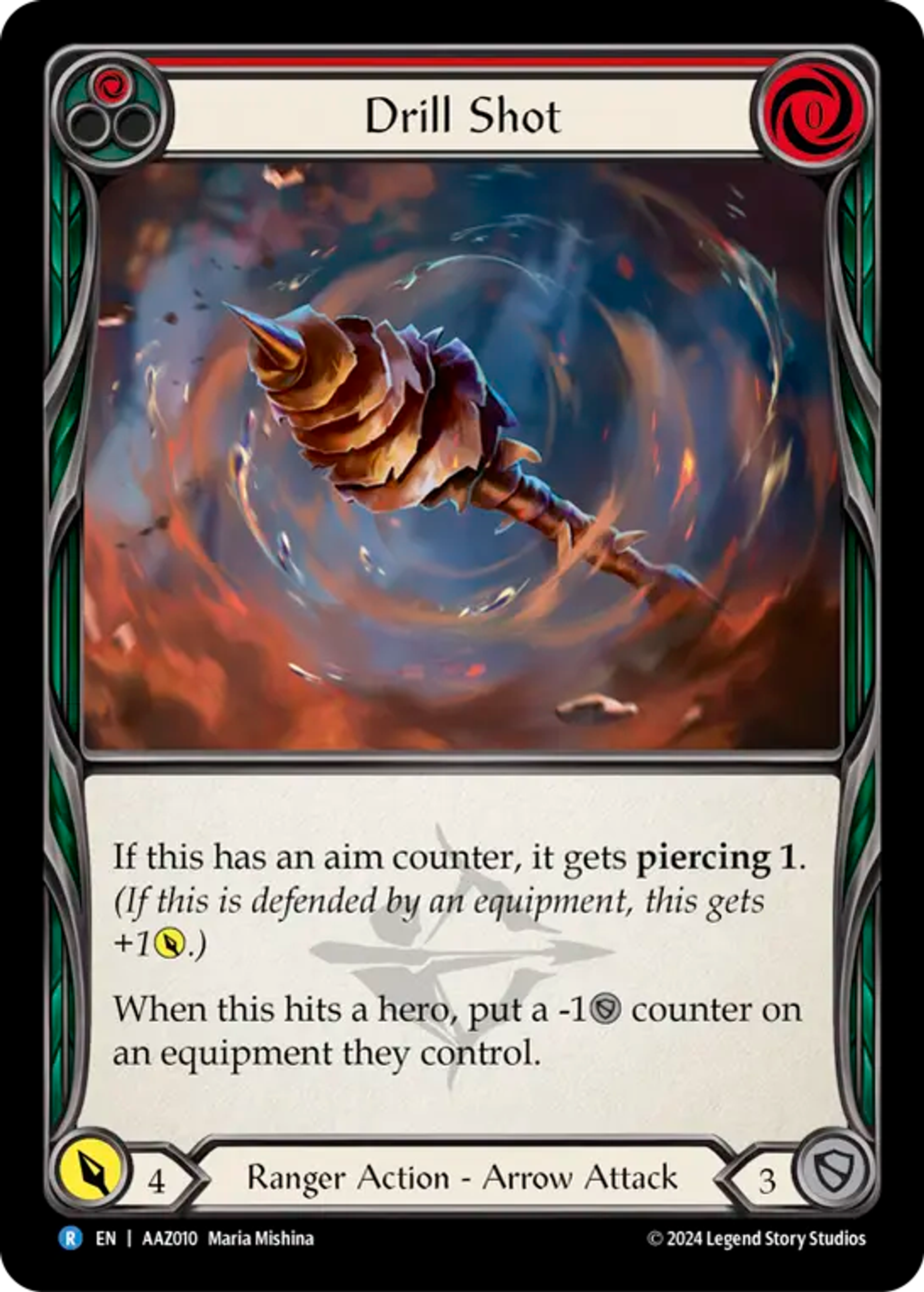 Drill Shot (Red) — Armory Deck - Azalea, Ace in the Hole — Flesh and Blood