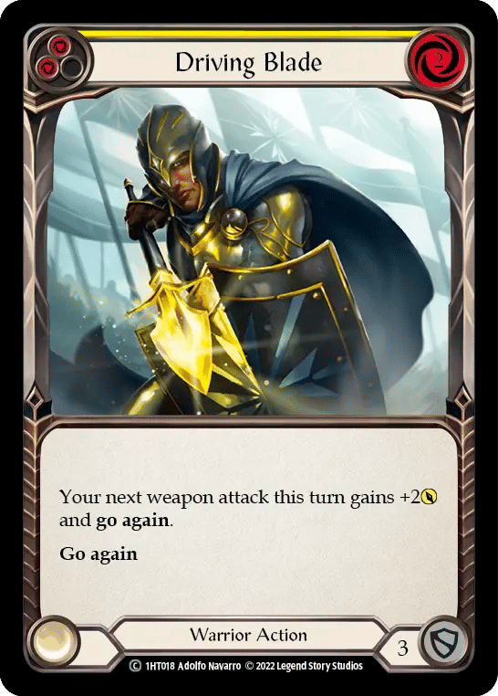 Driving Blade (Yellow) — Dorinthea - Blitz Deck — Flesh and Blood