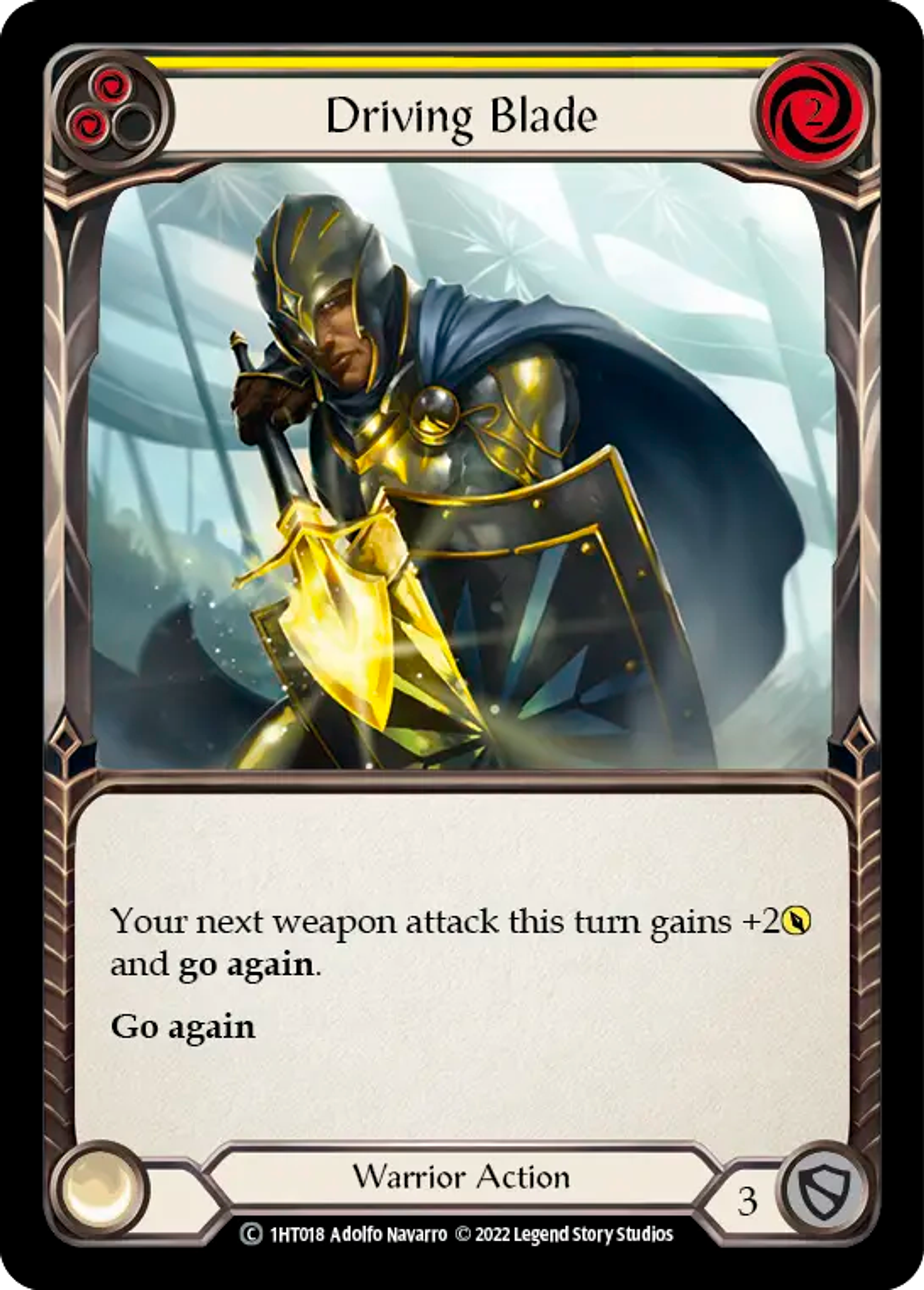 Driving Blade (Yellow) — Dorinthea - Blitz Deck — Flesh and Blood