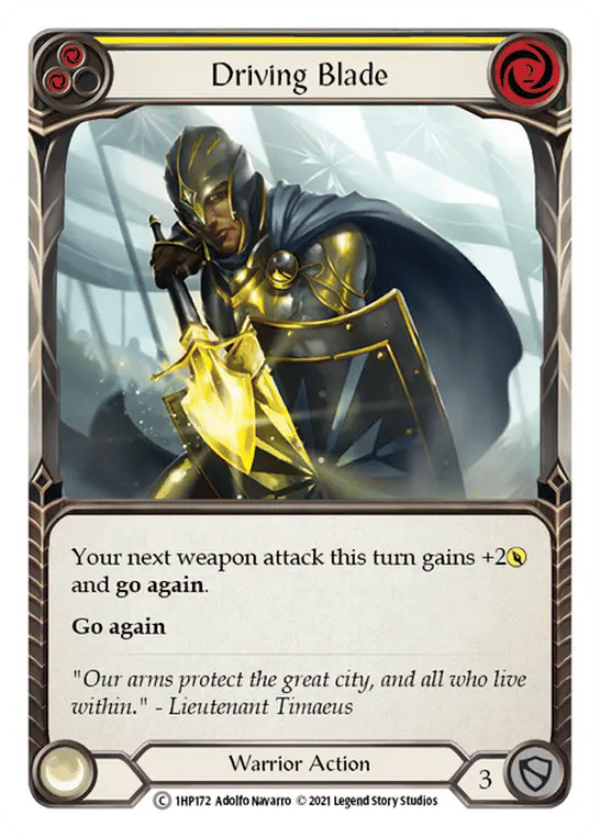 Driving Blade (Yellow) — History Pack 1 — Flesh and Blood