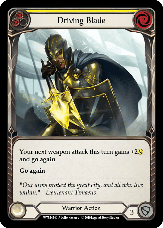 Driving Blade (Yellow) — Welcome to Rathe — Flesh and Blood