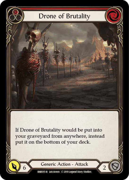 Drone of Brutality (Red) — Rhinar, Reckless Rampage - Hero Deck — Flesh and Blood