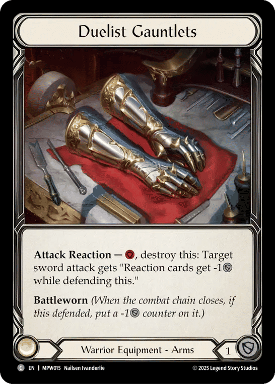 Duelist Gauntlets — Mastery Pack Warrior — Flesh and Blood