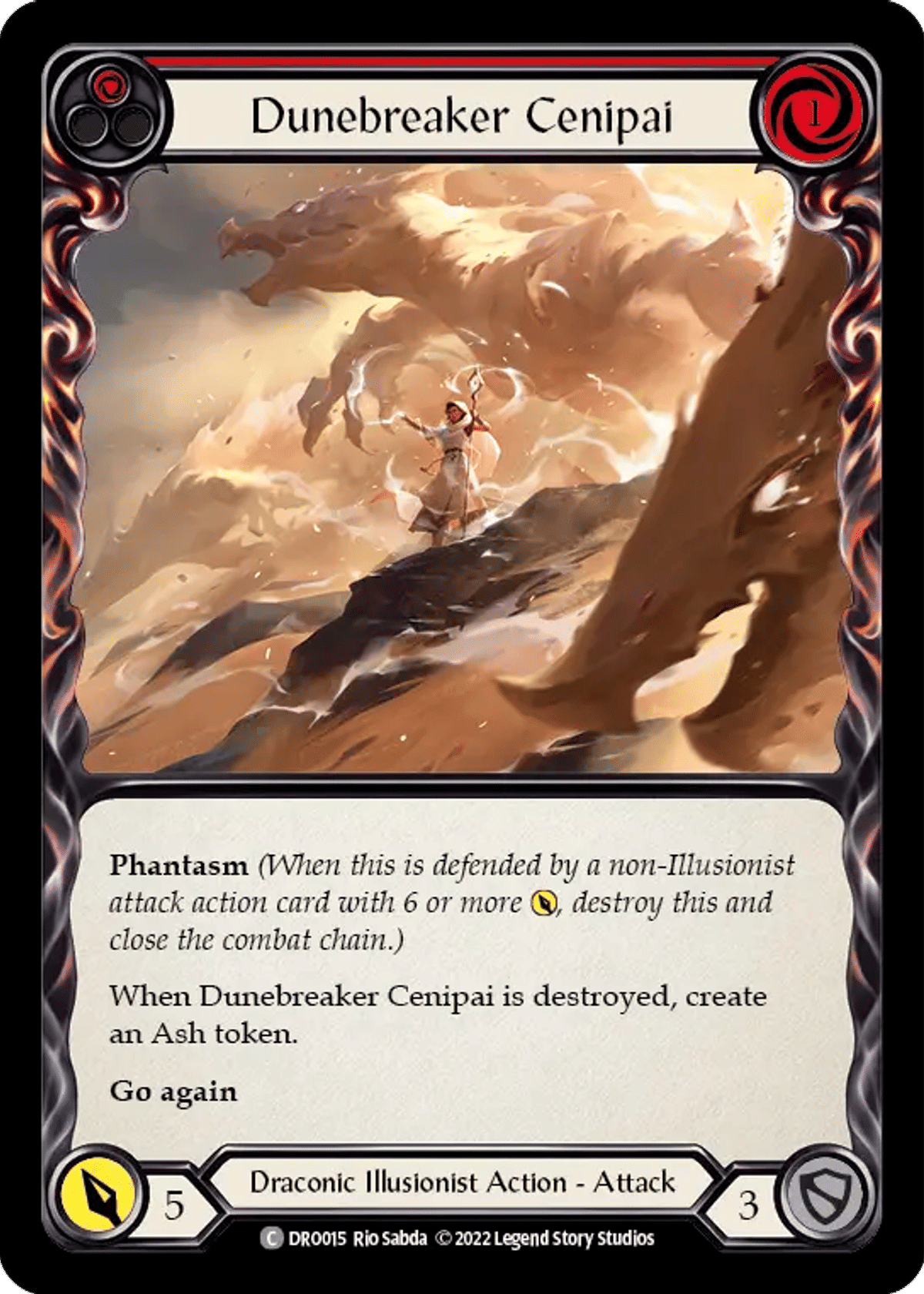 Dunebreaker Cenipai (Red) from Dromai - Blitz Deck - Flesh and Blood