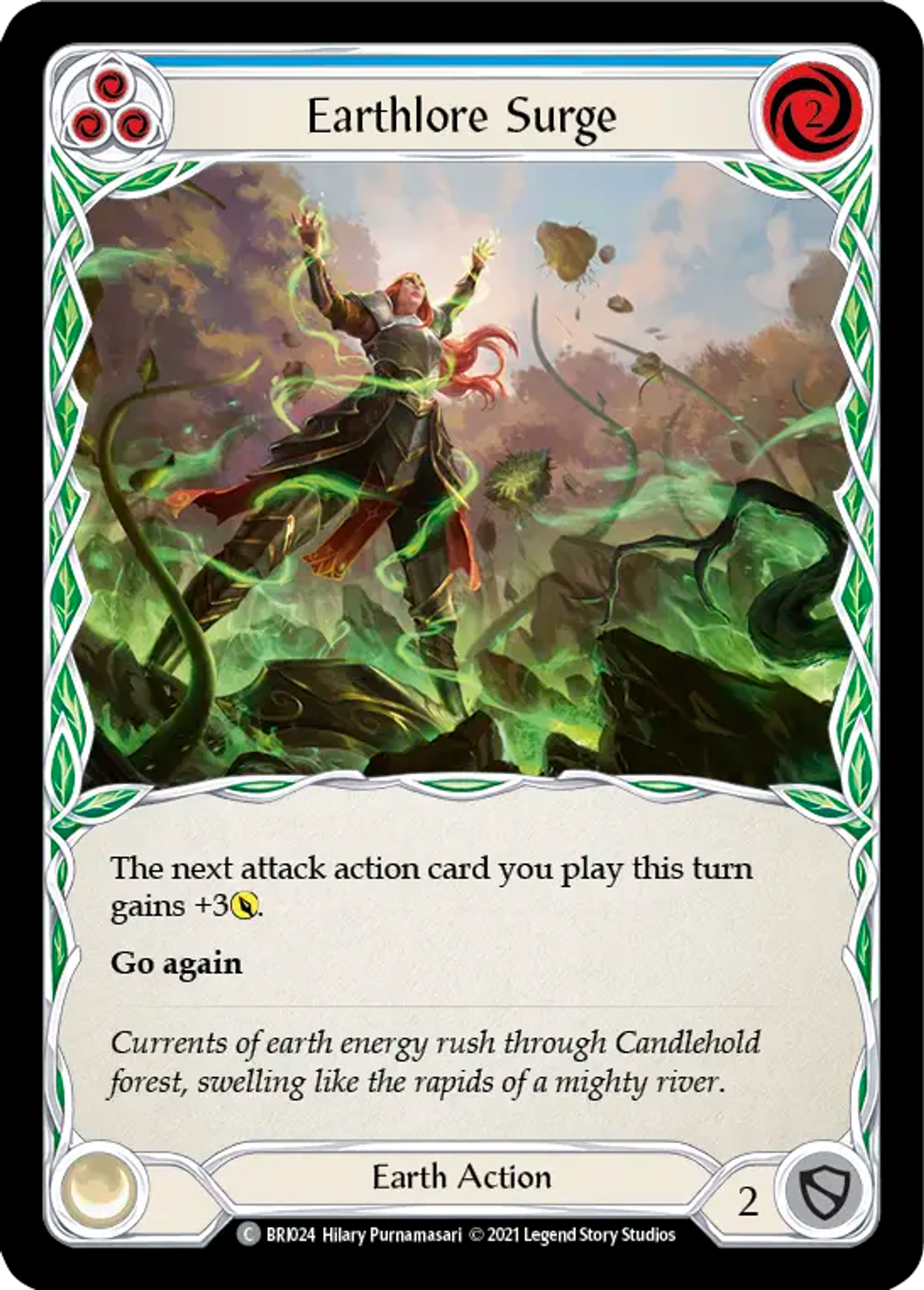 Earthlore Surge (Blue) — Briar - Blitz Deck — Flesh and Blood