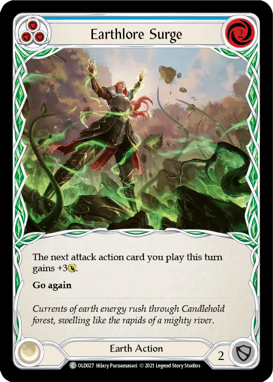 Earthlore Surge (Blue) — Oldhim - Blitz Deck — Flesh and Blood
