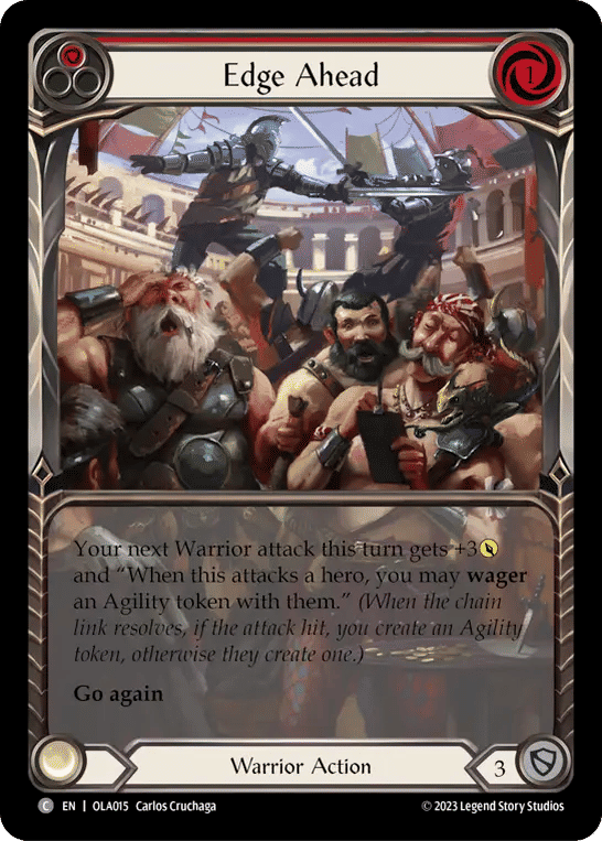Edge Ahead (Red) — Olympia - Heavy Hitters Blitz Deck — Flesh and Blood