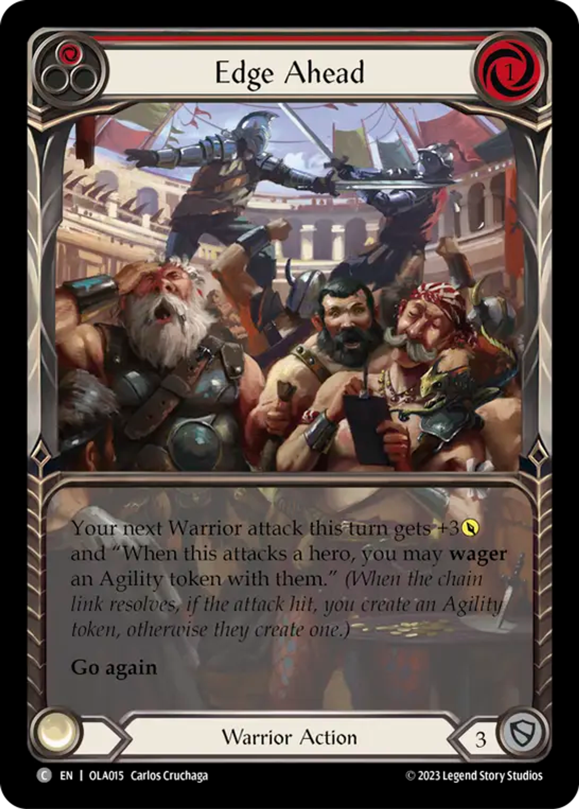 Edge Ahead (Red) — Olympia - Heavy Hitters Blitz Deck — Flesh and Blood