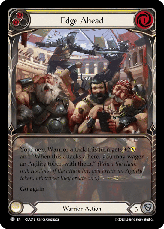 Edge Ahead (Yellow) — Olympia - Heavy Hitters Blitz Deck — Flesh and Blood