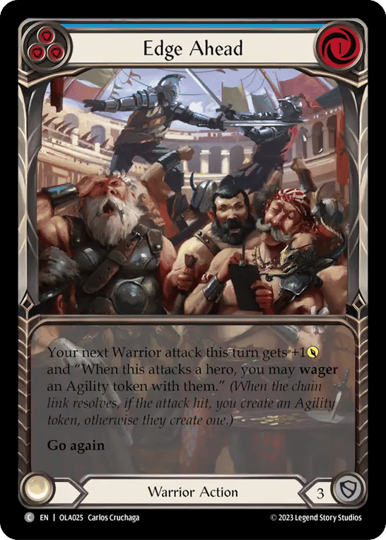 Edge Ahead (Blue) — Olympia - Heavy Hitters Blitz Deck — Flesh and Blood