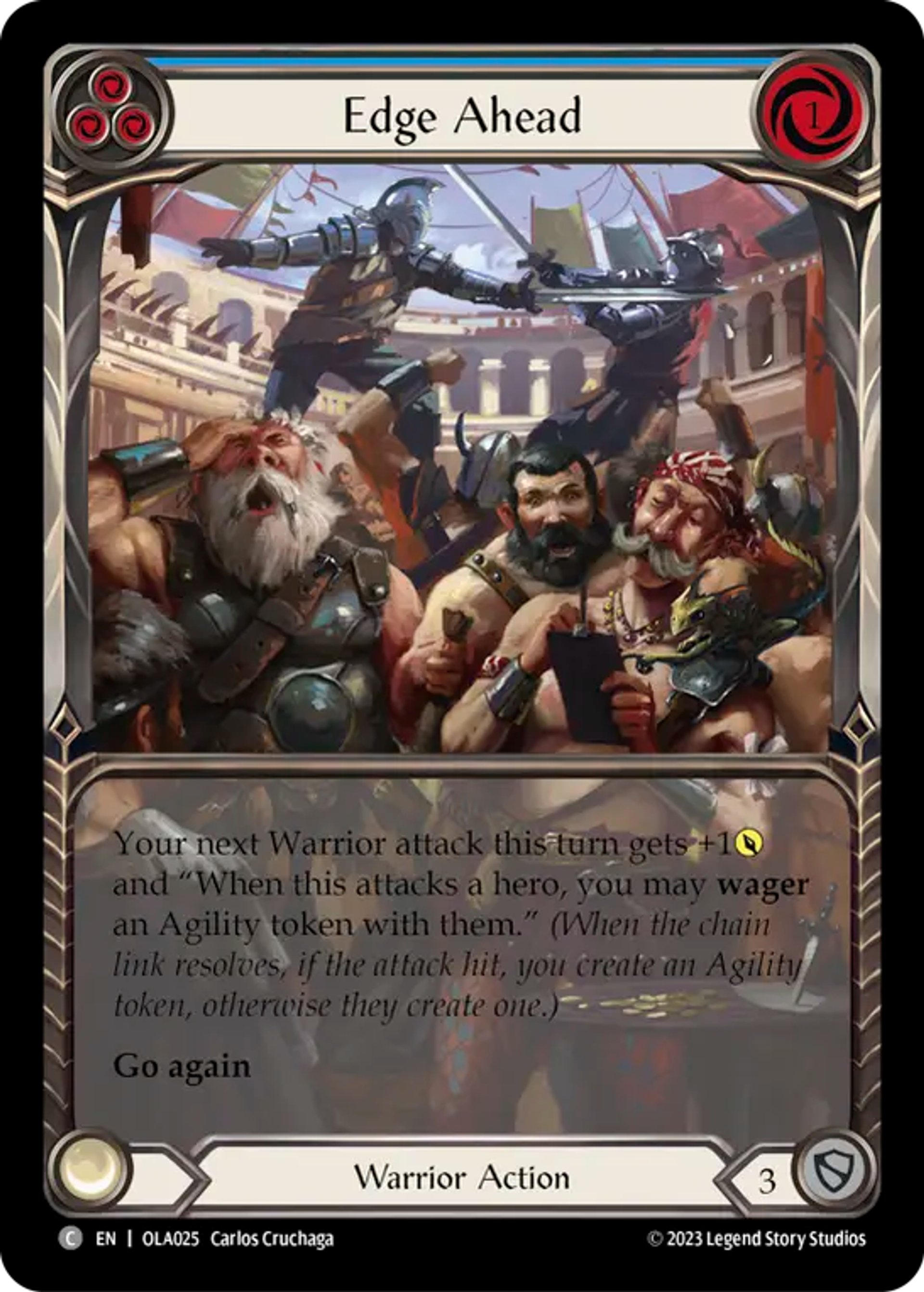 Edge Ahead (Blue) — Olympia - Heavy Hitters Blitz Deck — Flesh and Blood