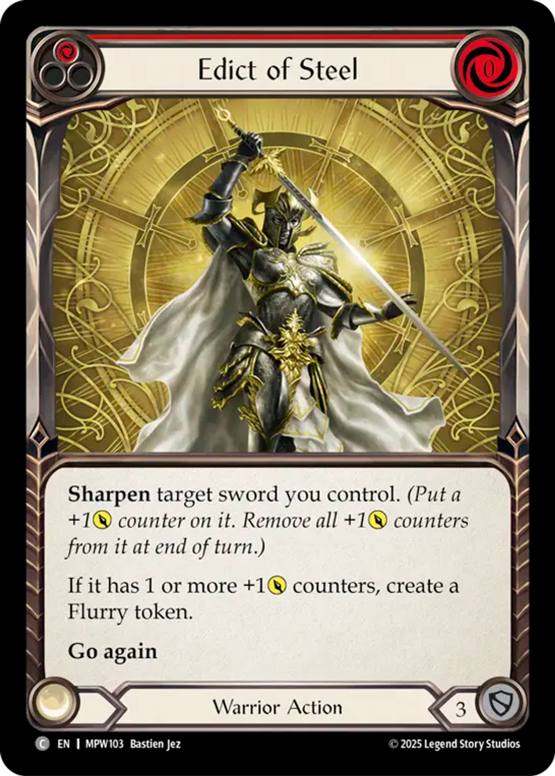 Edict of Steel (Red) — Mastery Pack Warrior — Flesh and Blood