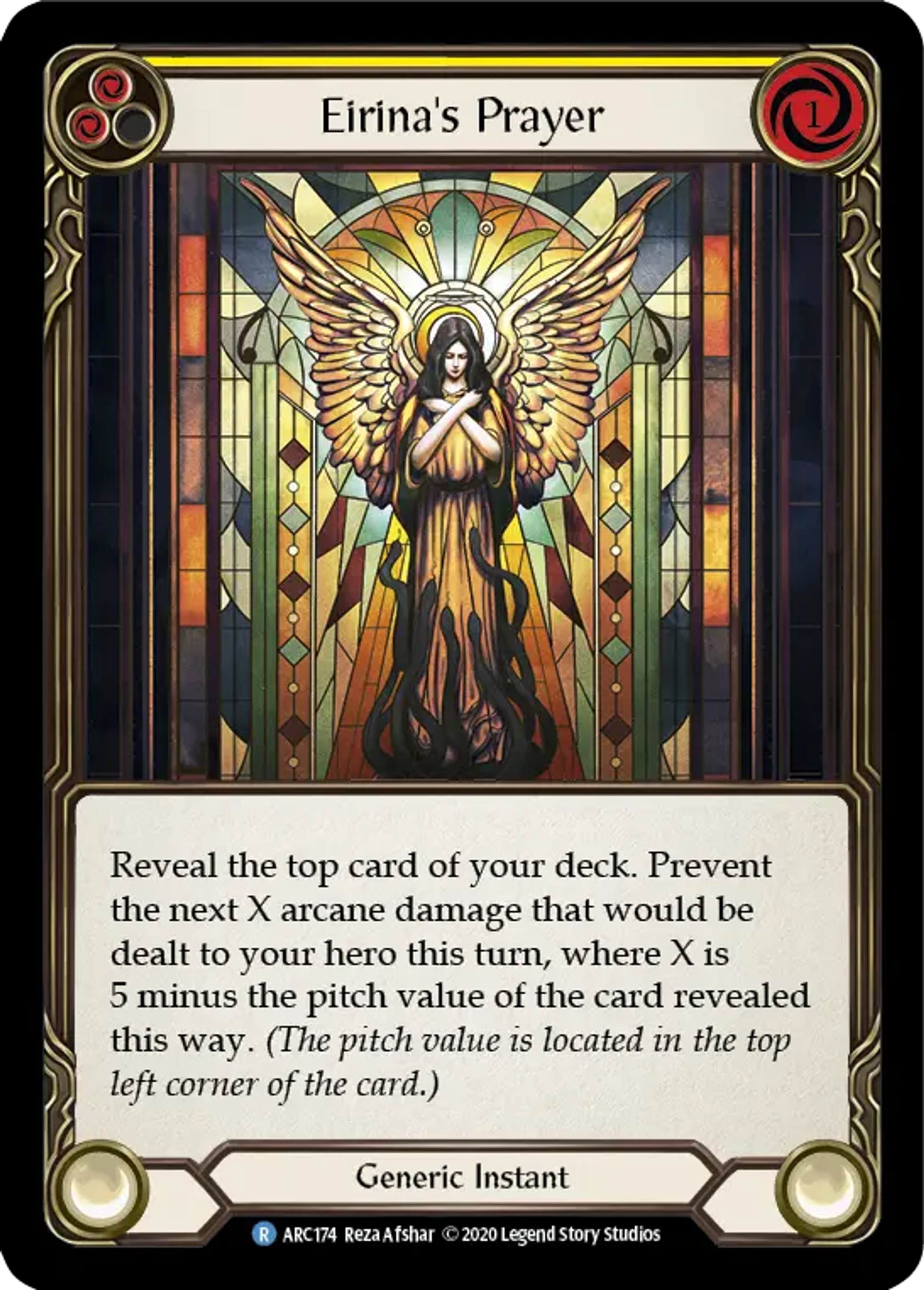 Eirina's Prayer (Yellow) — Arcane Rising - Unlimited — Flesh and Blood