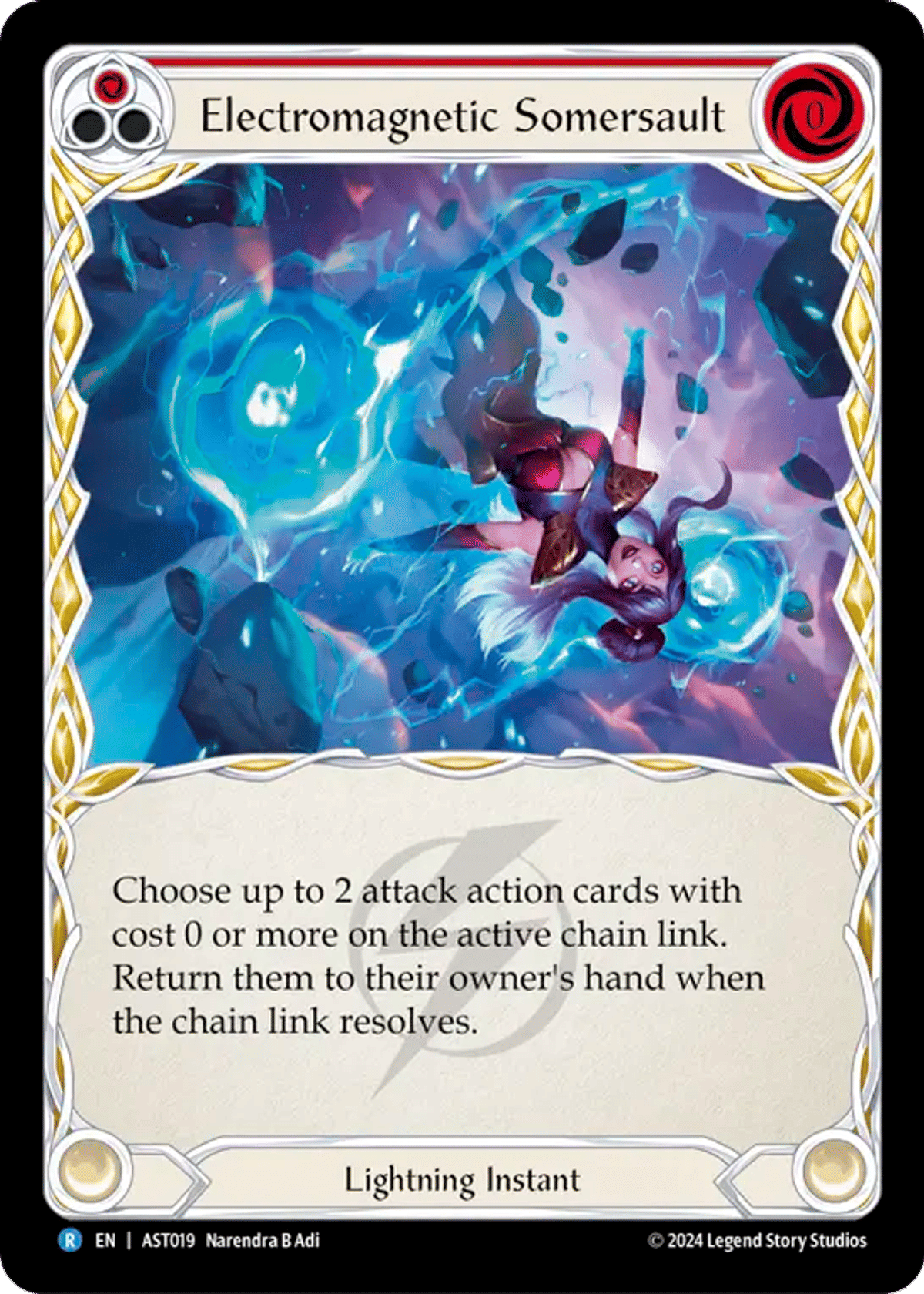 Electromagnetic Somersault (Red) from Armory Deck - Aurora, Shooting Star - Flesh and Blood