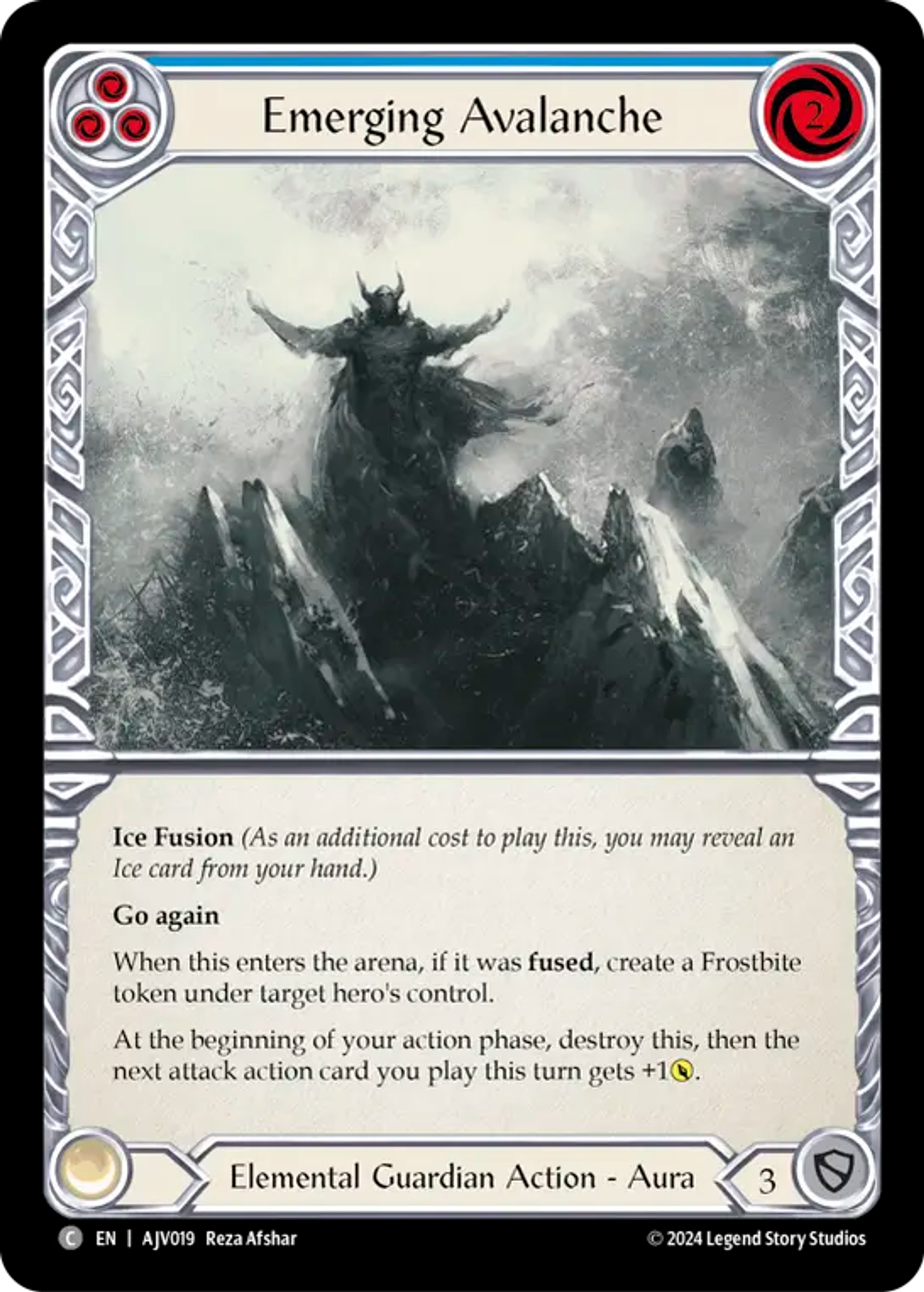 Emerging Avalanche (Blue) — Armory Deck Origins - Jarl Vetreiði — Flesh and Blood