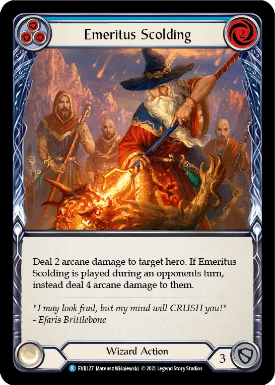 Emeritus Scolding (Blue) — Everfest — Flesh and Blood