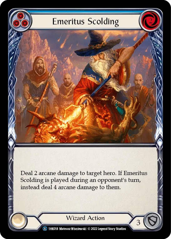 Emeritus Scolding (Blue) — Kano - Blitz Deck — Flesh and Blood