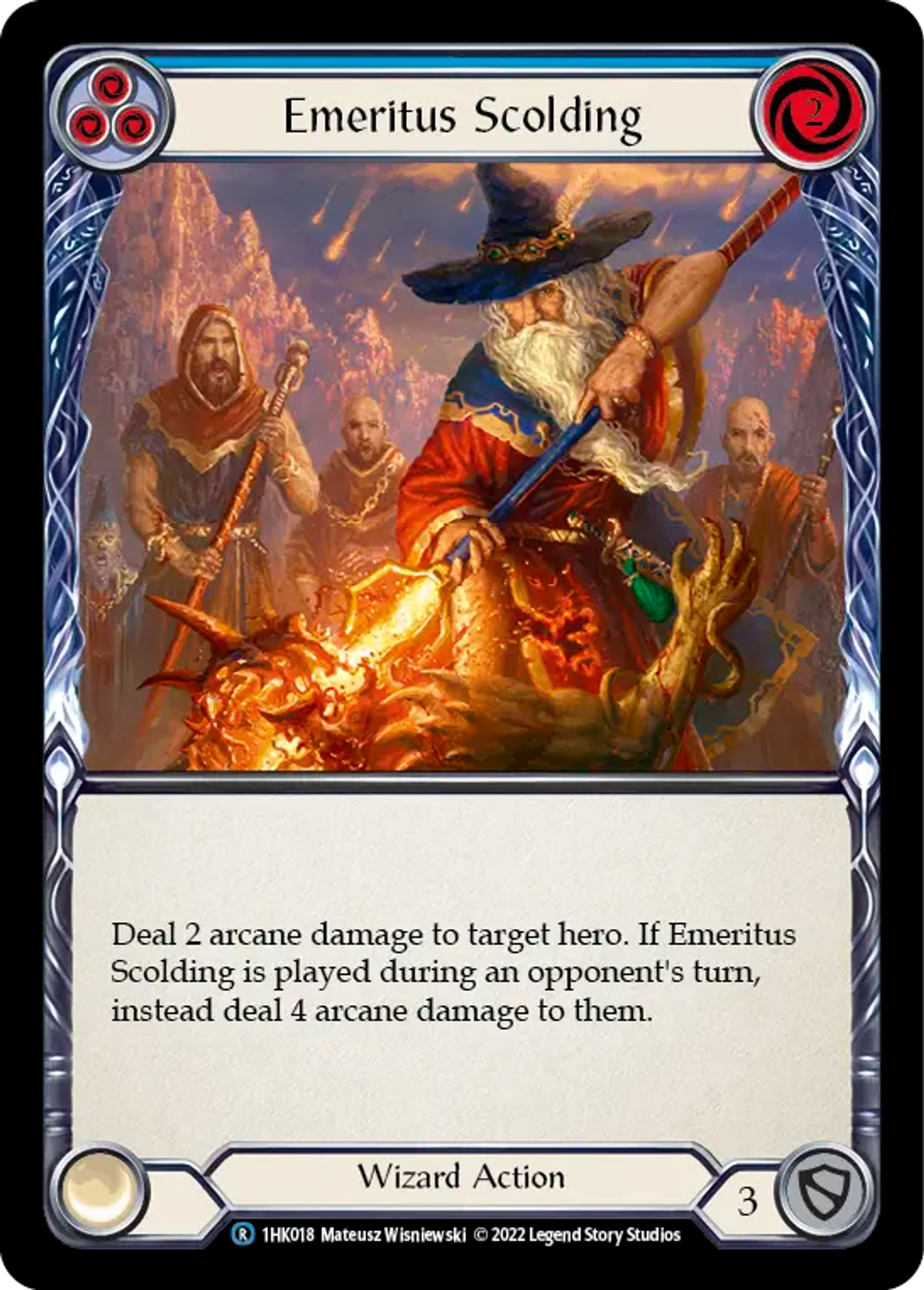 Emeritus Scolding (Blue) — Kano - Blitz Deck — Flesh and Blood