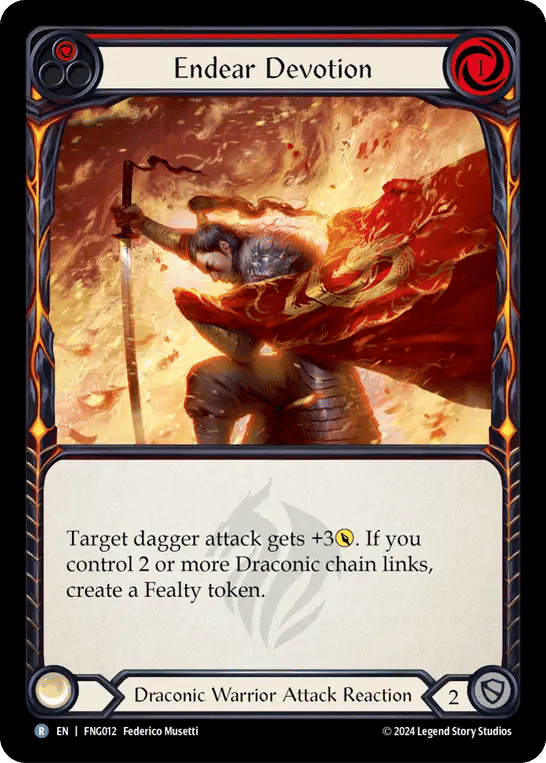 Endear Devotion (Red) — The Hunted Blitz Deck - Fang — Flesh and Blood