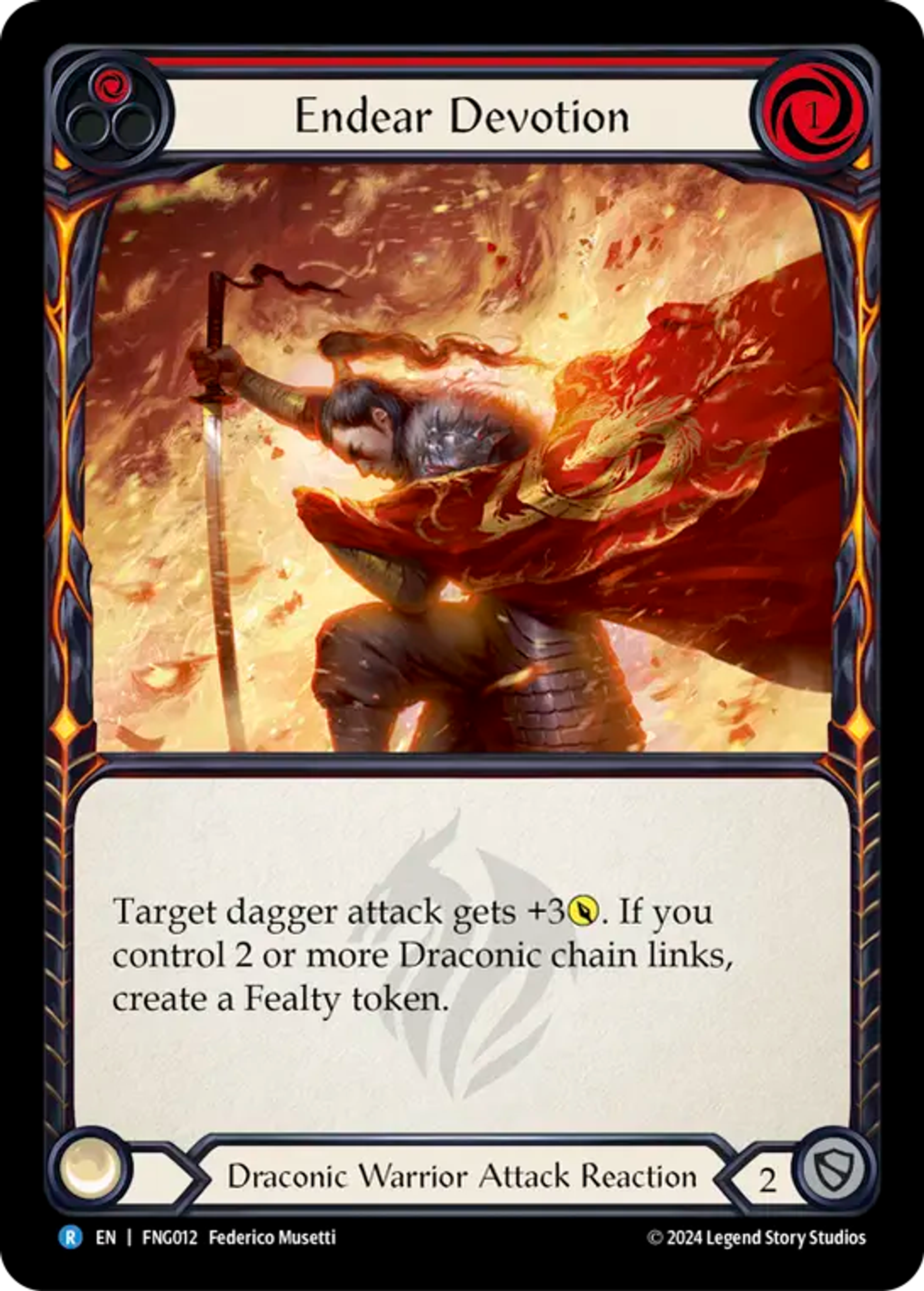 Endear Devotion (Red) — The Hunted Blitz Deck - Fang — Flesh and Blood