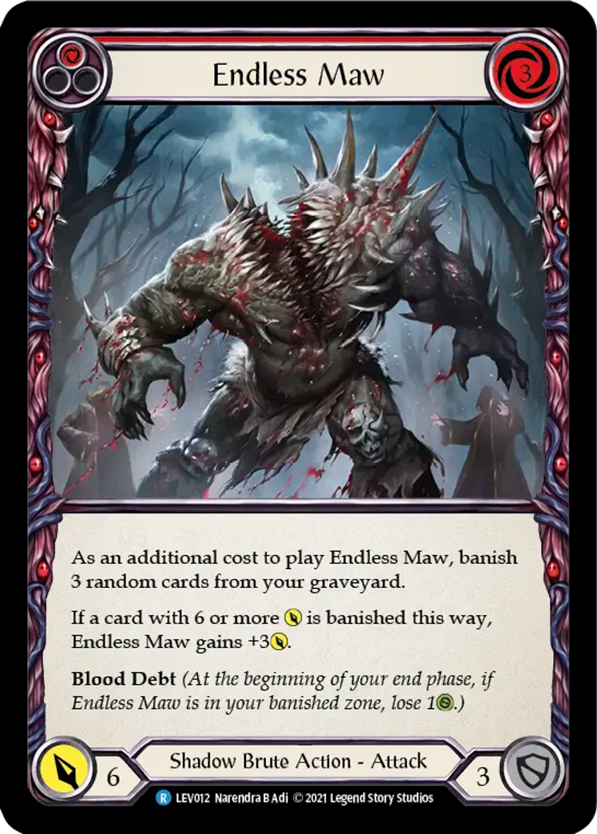 Endless Maw (Red) — Levia - Blitz Deck — Flesh and Blood
