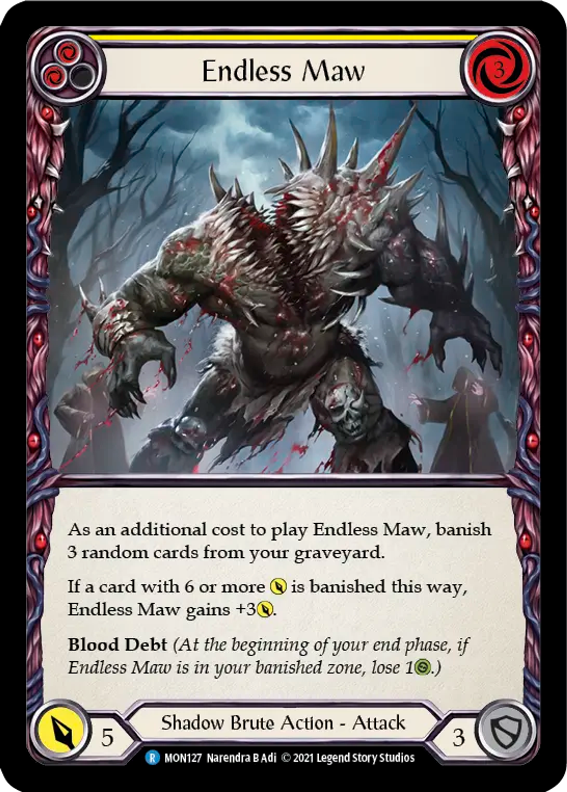 Endless Maw (Yellow) — Monarch — Flesh and Blood